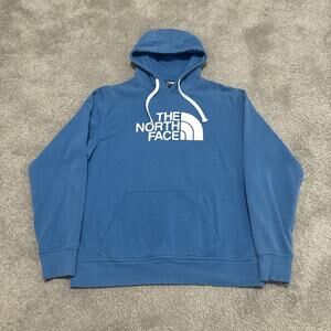 The North Face Men's Size Medium Blue Hoodie Pullover Sweatshirt
